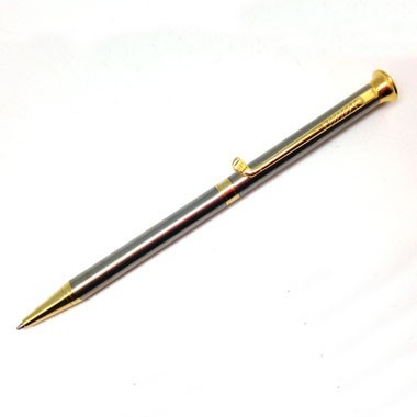 Gun Metal Golf Pen with Gold Accent 1