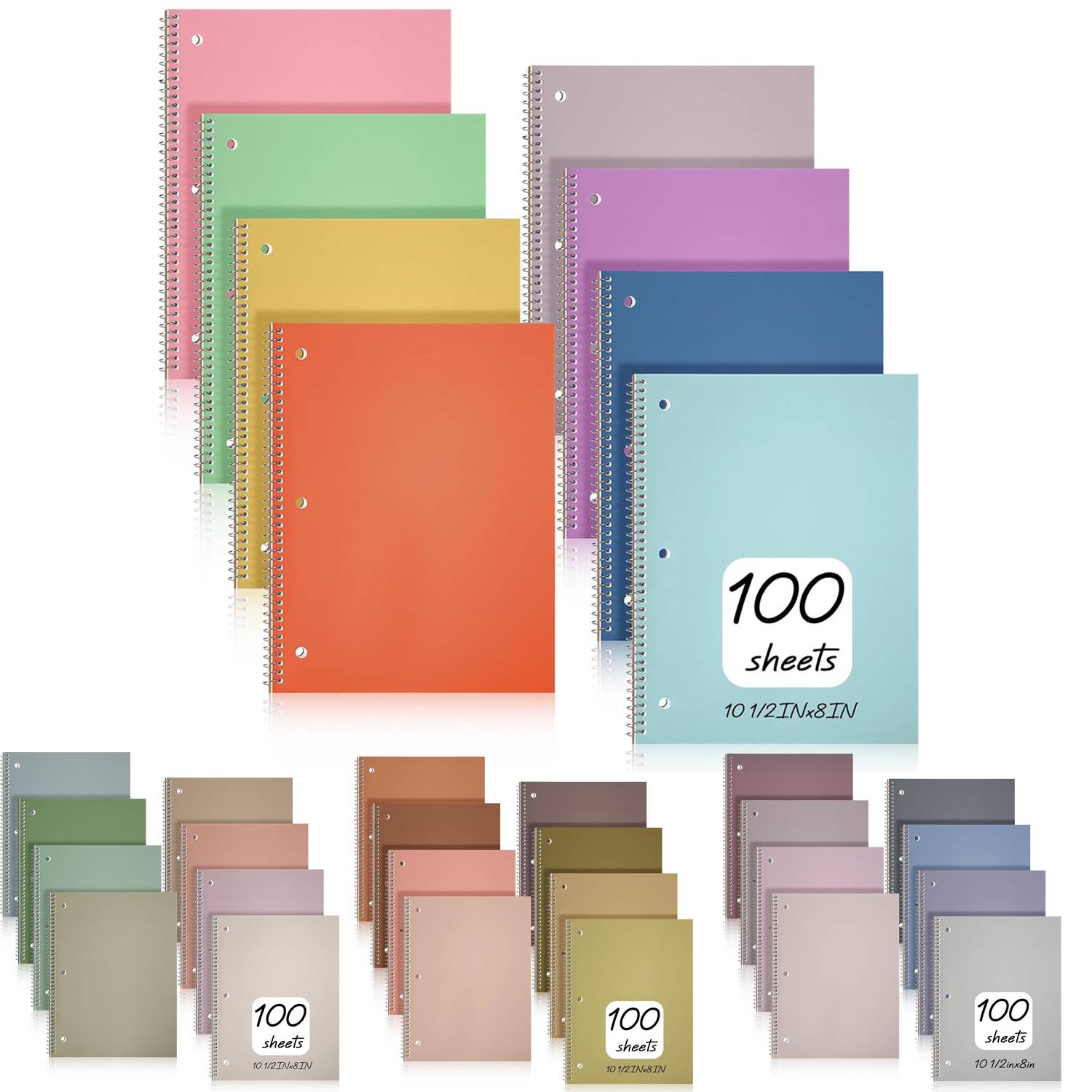 8Pcs Tearable Spiral Notebook Set 3