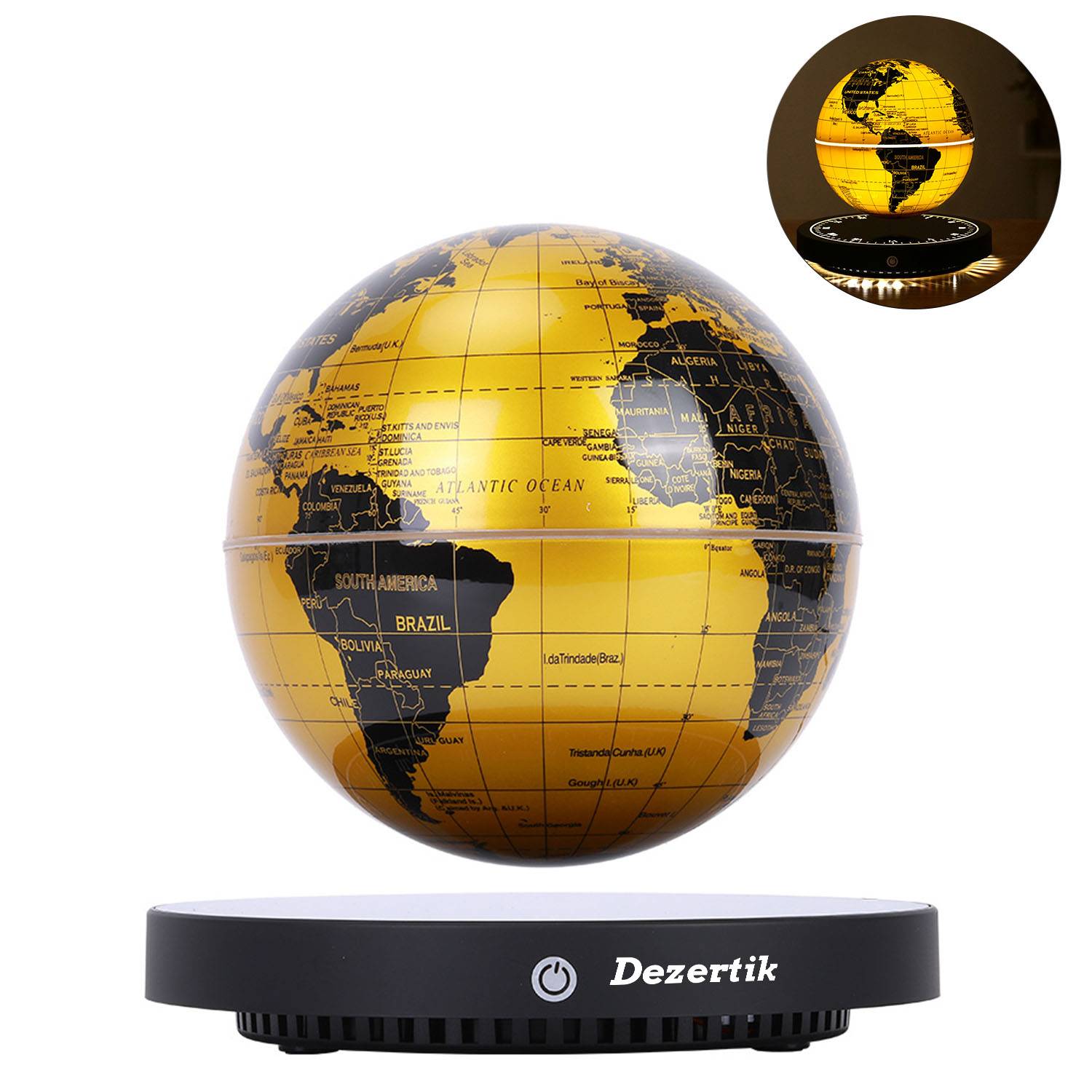 Magnetic levitation globe rotating night light 10