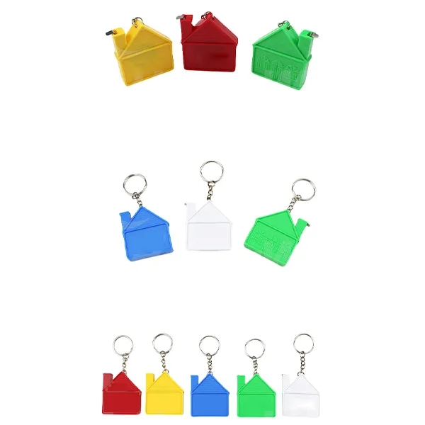 Mini Retractable House-Shaped Tape Measure Key Chain 1