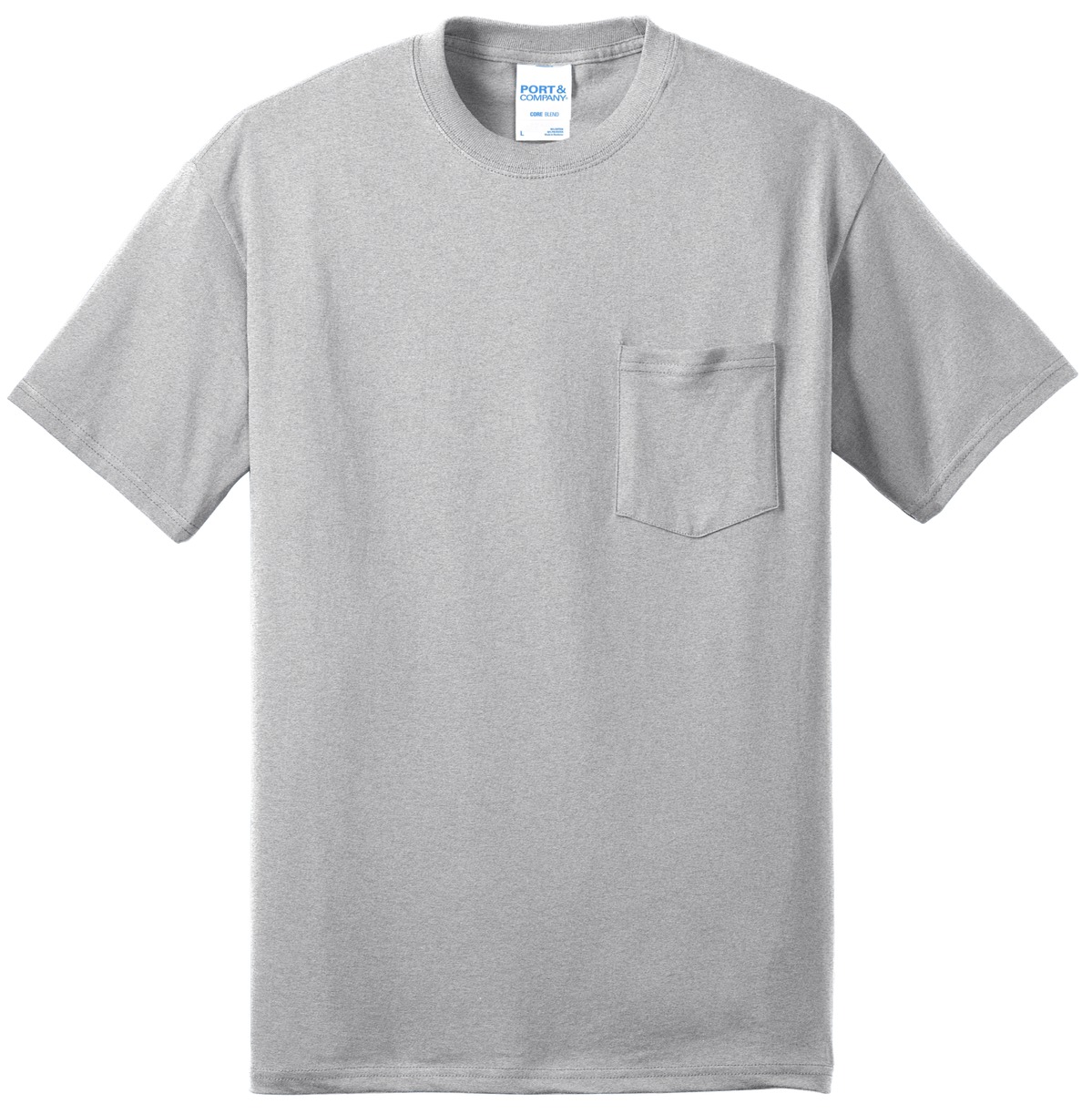 Port & Co Core Blend Pocket Tee. PC55P 57