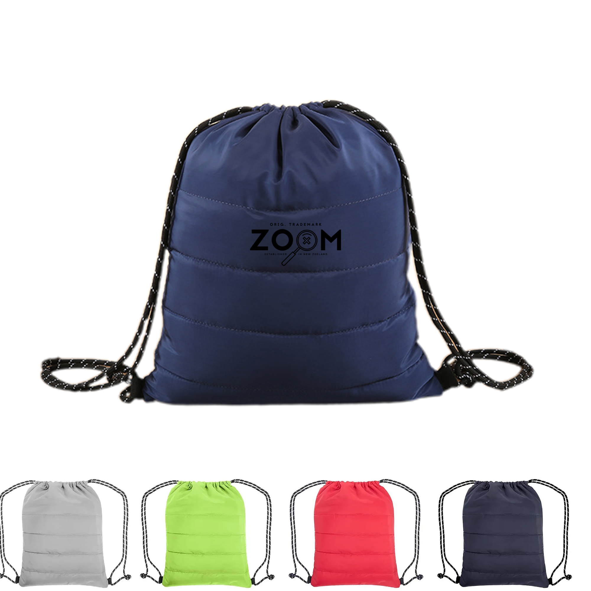 Puffy Quilted Drawstring Bag Backpack 2