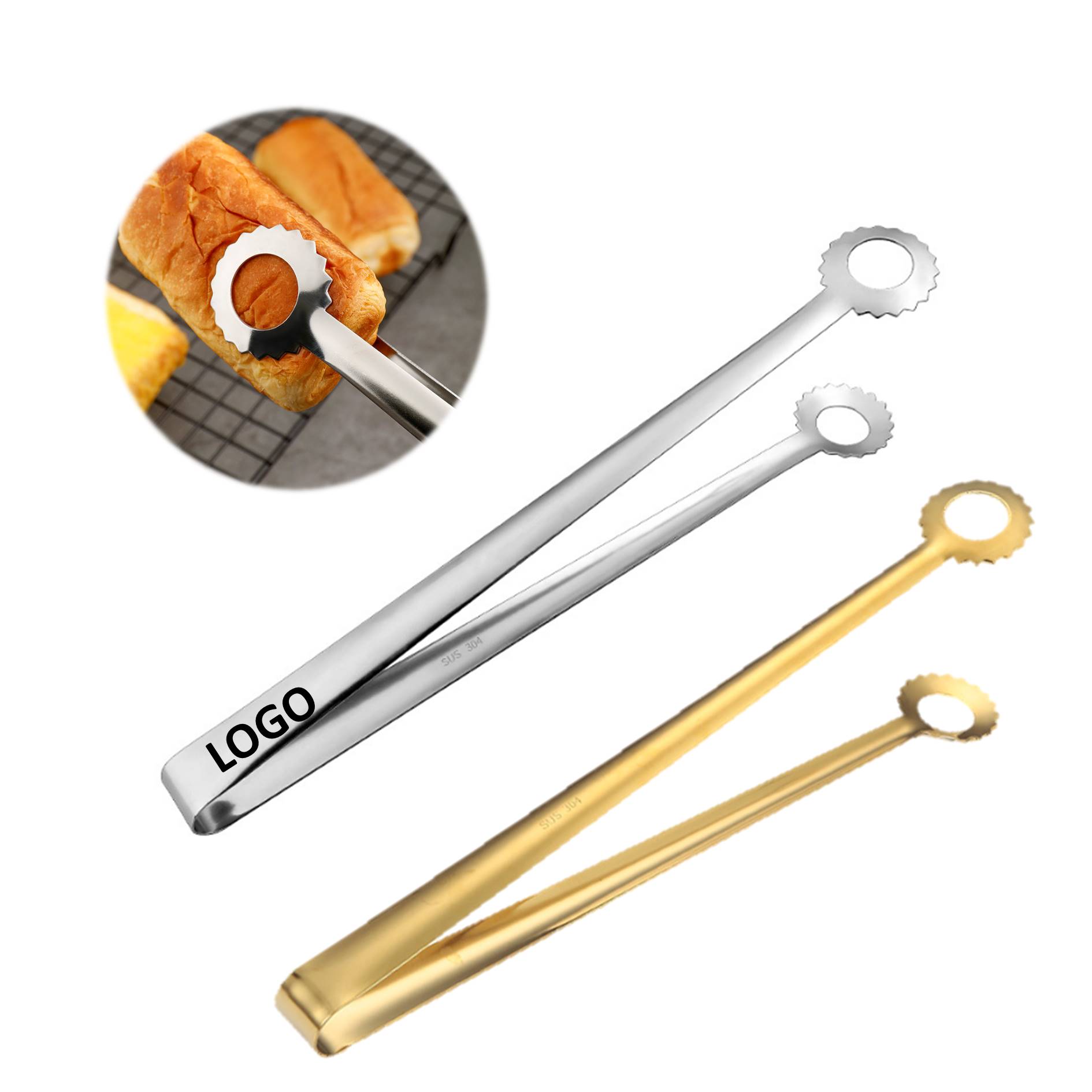 Long Handle Stainless Steel Grill Tongs 2