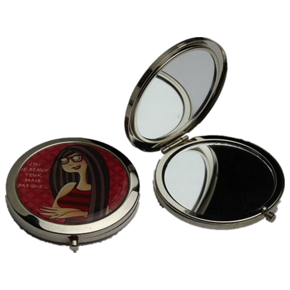 Double Sided Circle Compact Mirror 5