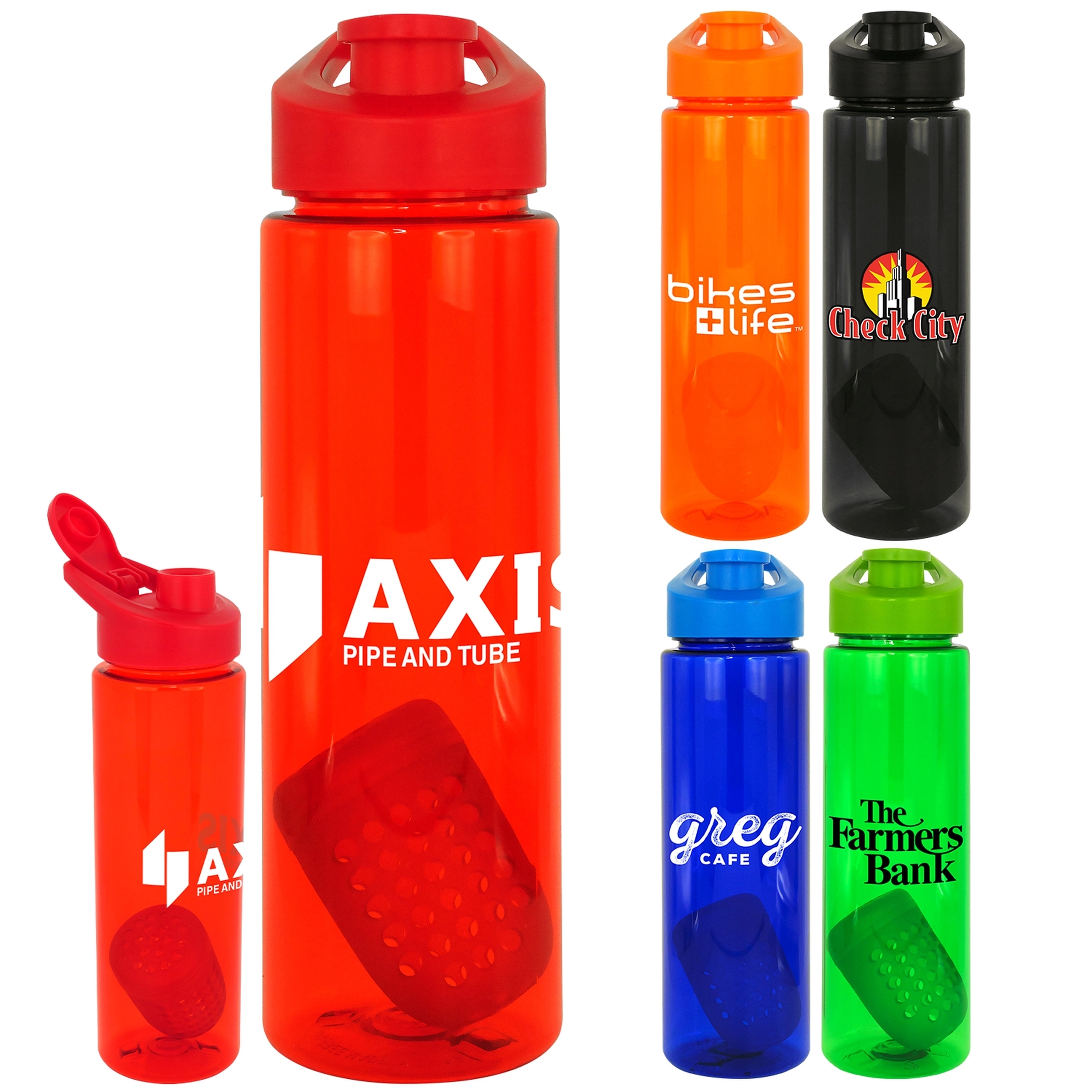 EASY POUR 24 OZ. COLORFUL BOTTLE WITH FLOATING INFUSER