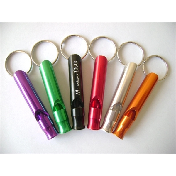Aluminum Whistle With Keychain 2