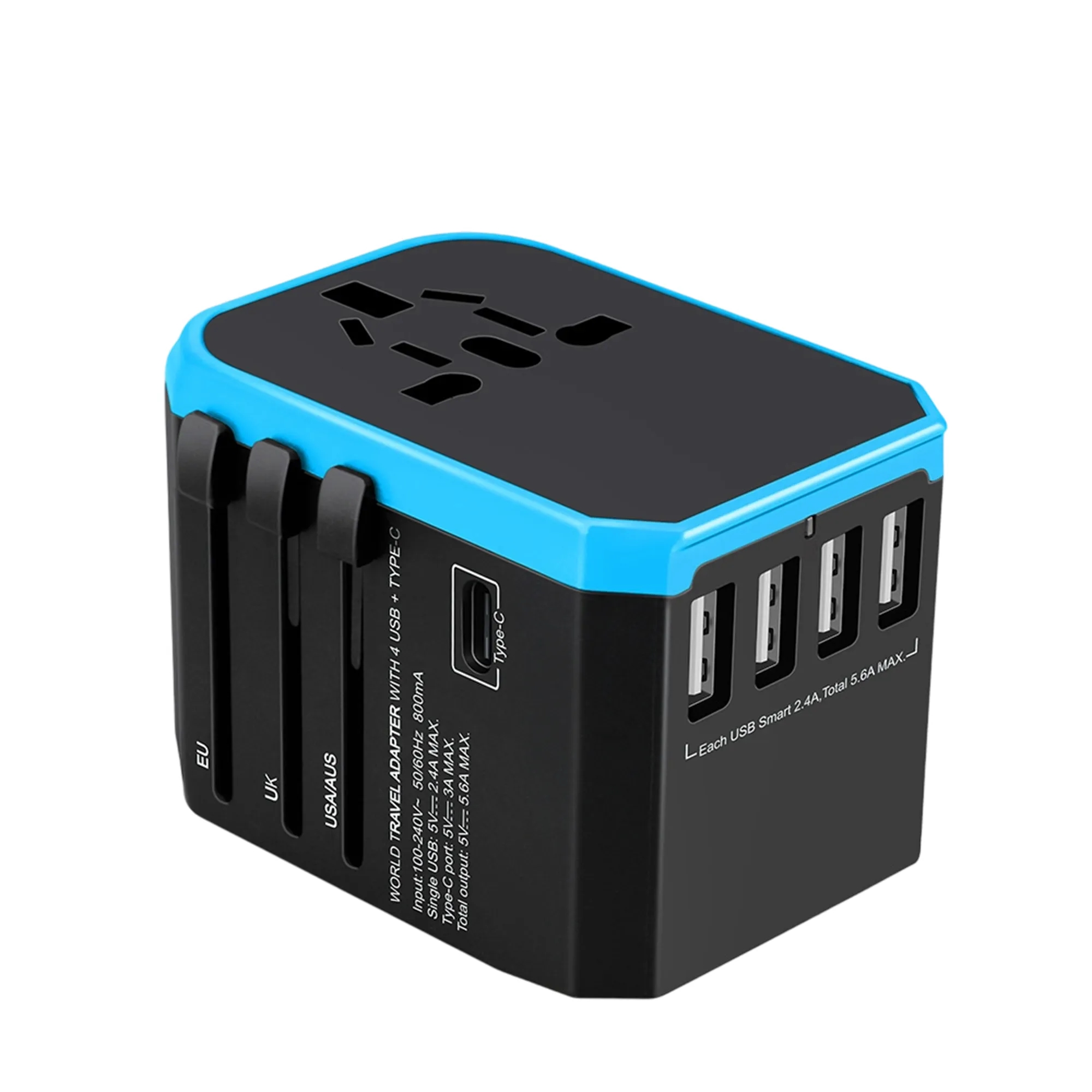 5.6A Multi-Port Charger with Type-C, 4 USB, and 8 Sockets 15