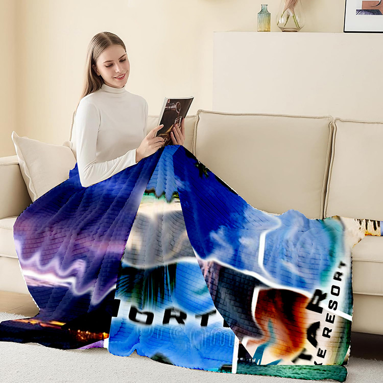 "CORDOVA" Sherpa 88" x 104" Blanket - Full Color 4