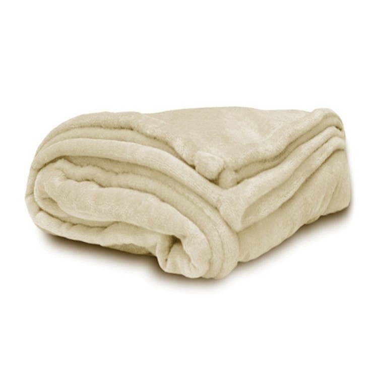Ivory Oversize Micro Fleece Throw Blanket 2