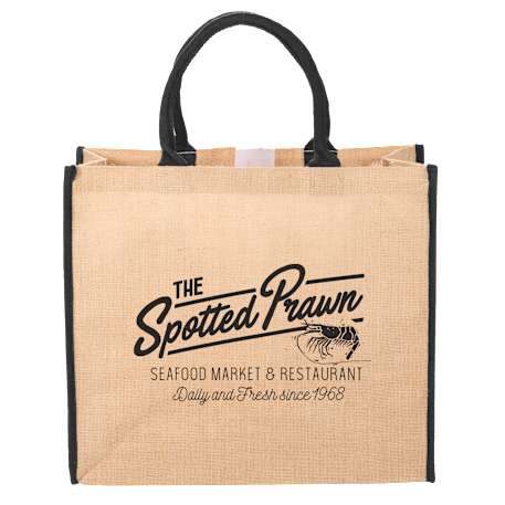 Large Jute Tote, custom tote bag with logo imprint 55