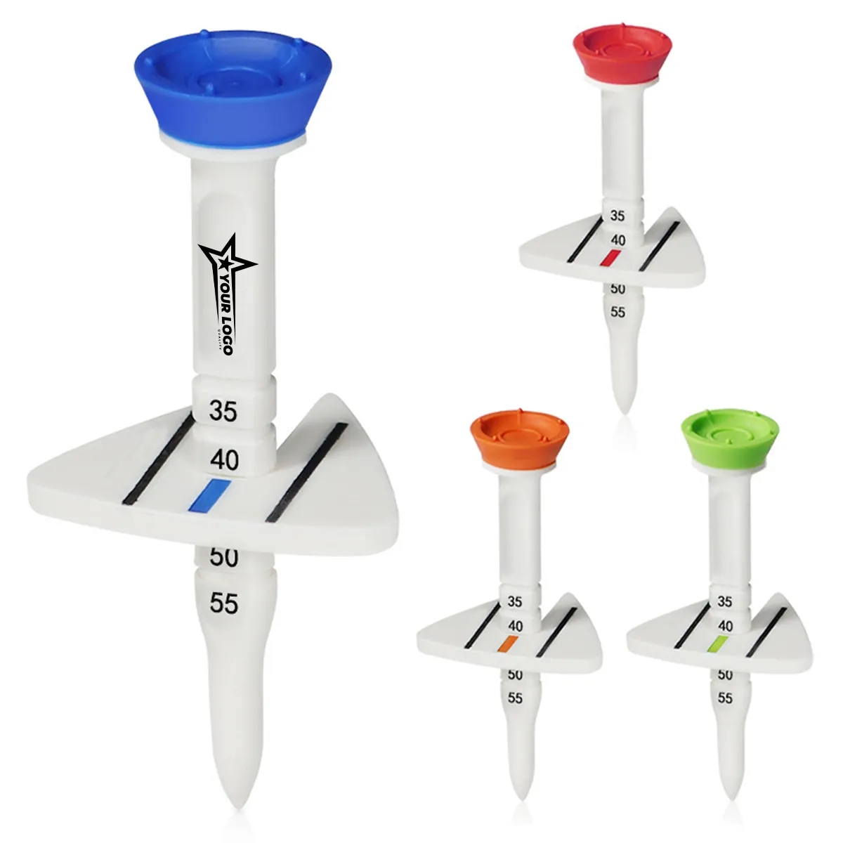 Golf Tees Adjustable Height Triangular Directional Design 2