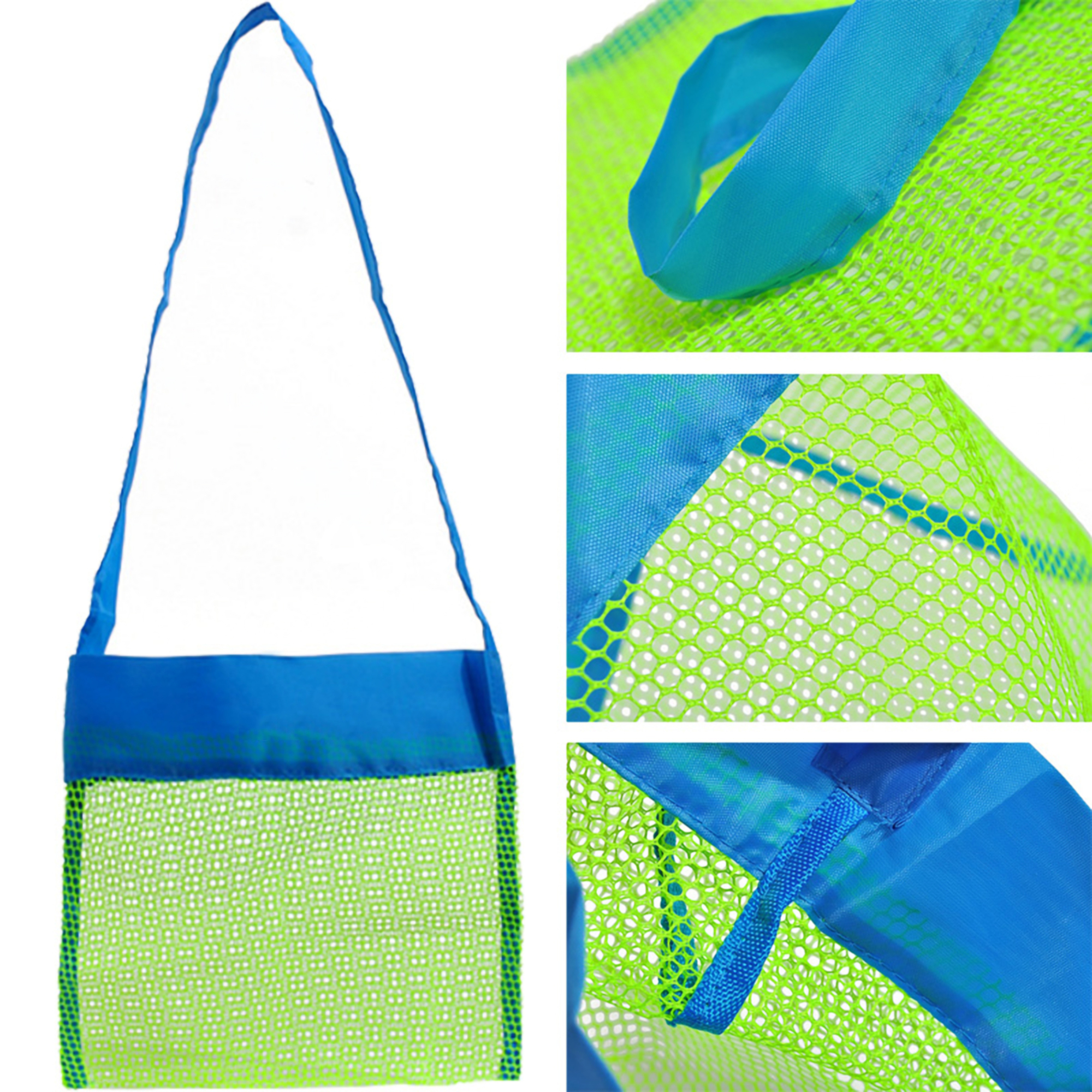 Kids Beach Seashell Collection Mesh Tote Bag 1