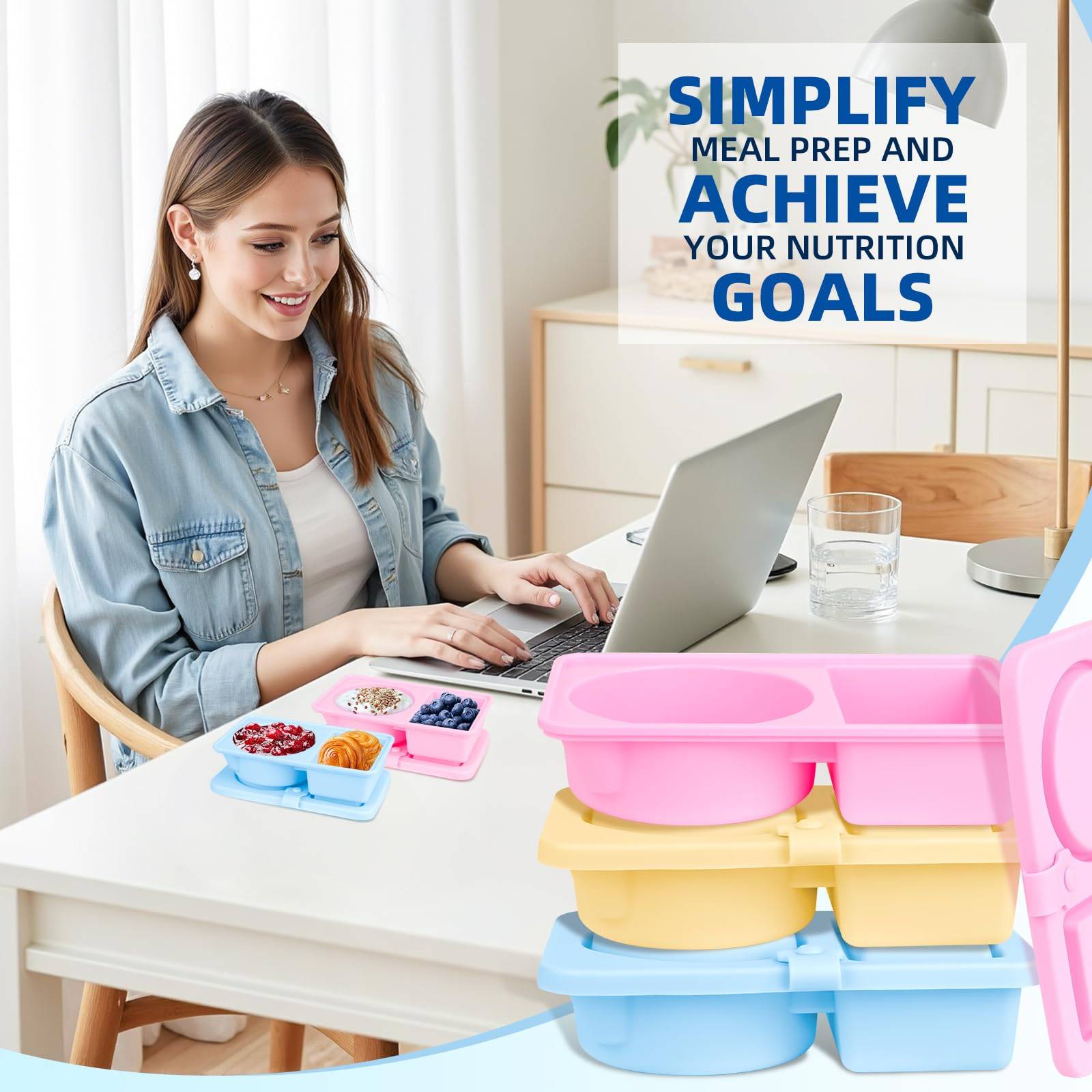 Leakproof Silicone Food Storage Box – Portable & Compartment 7