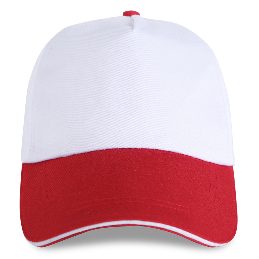 Stock 2-Tone Poly Cotton 5 Panel Cap, Hook-And-Loop Fastener 14
