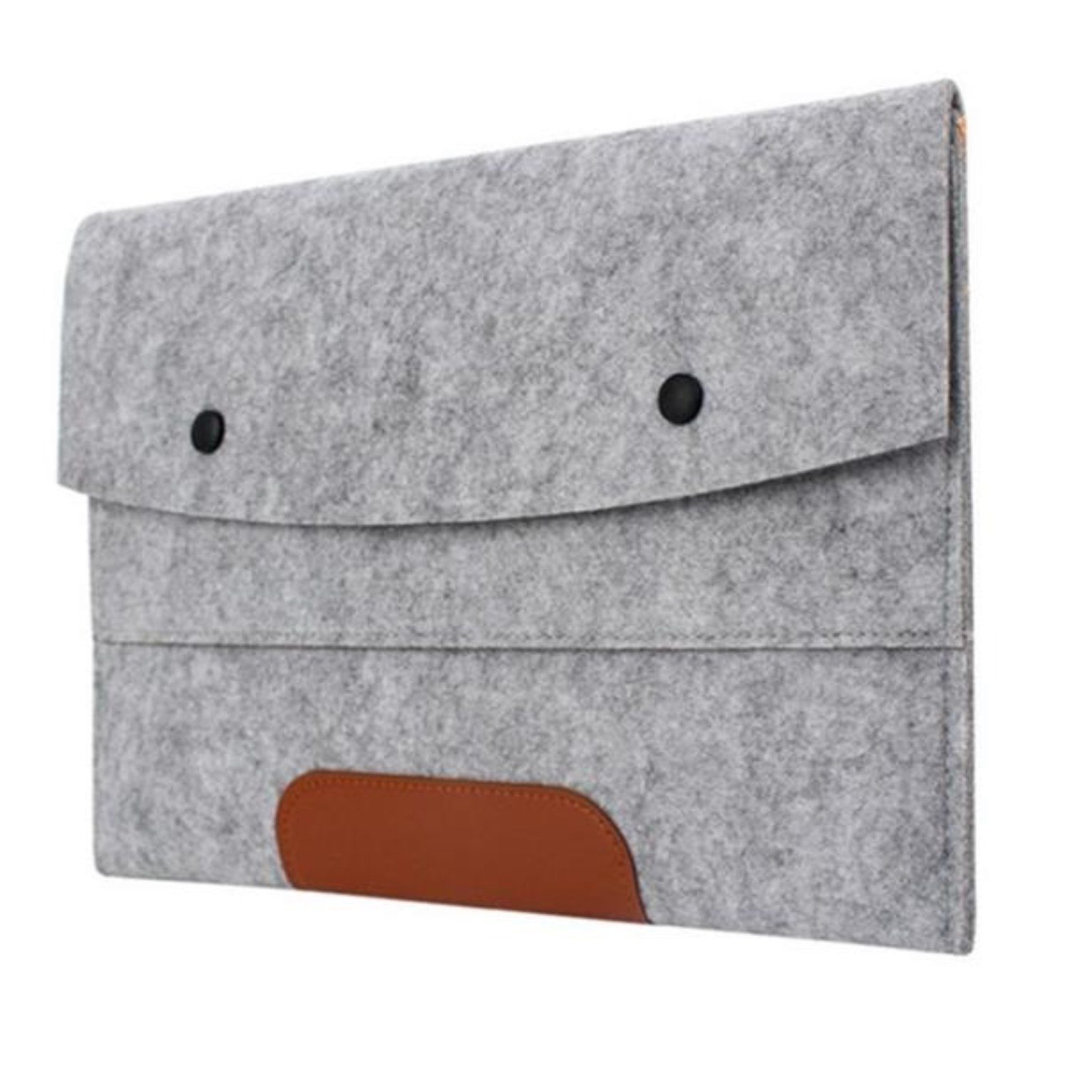 Clamshell Felt Laptop Sleeve w/ Two Compartments 3