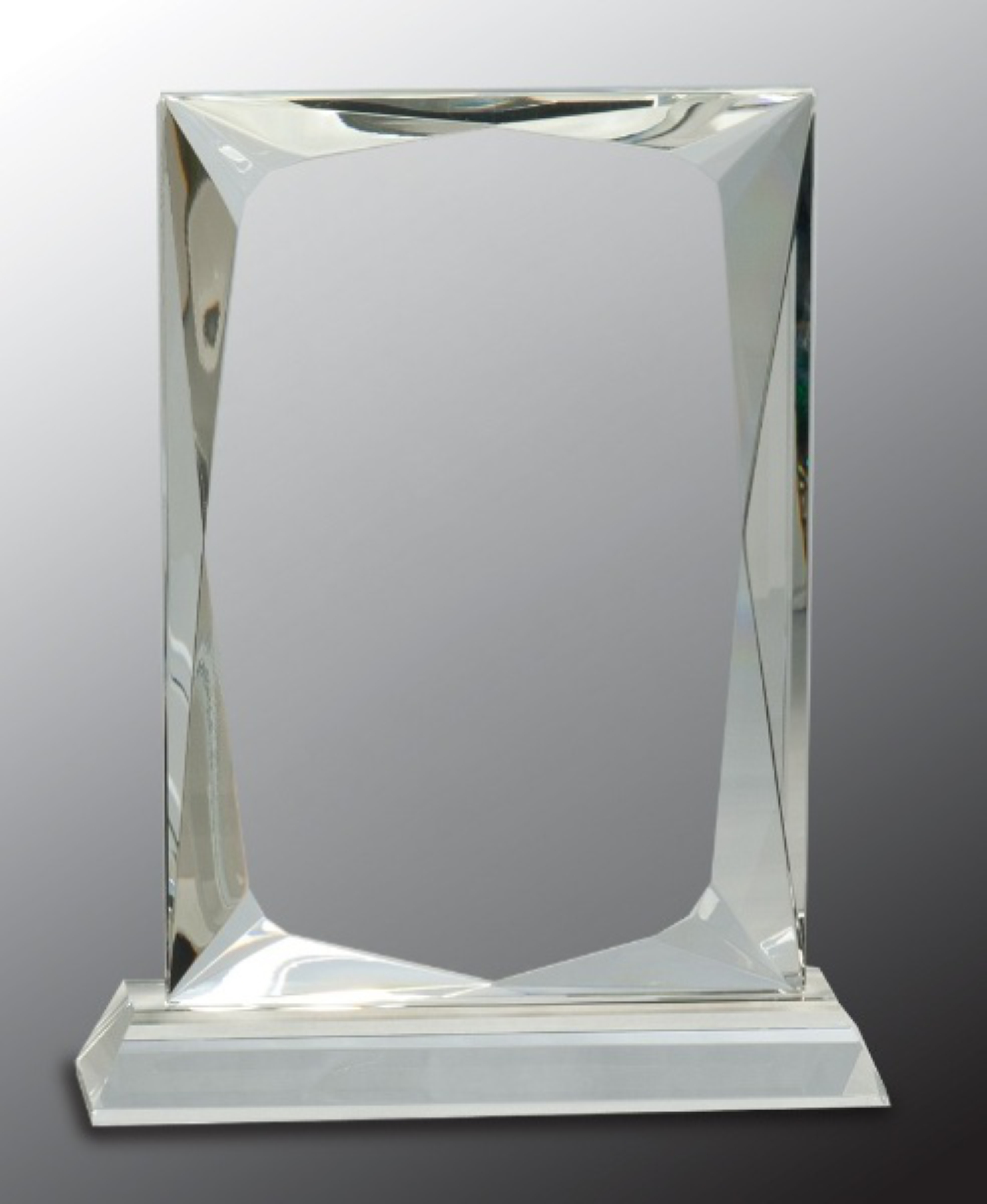 8" Crystal Rectangle Award on Clear Base 3