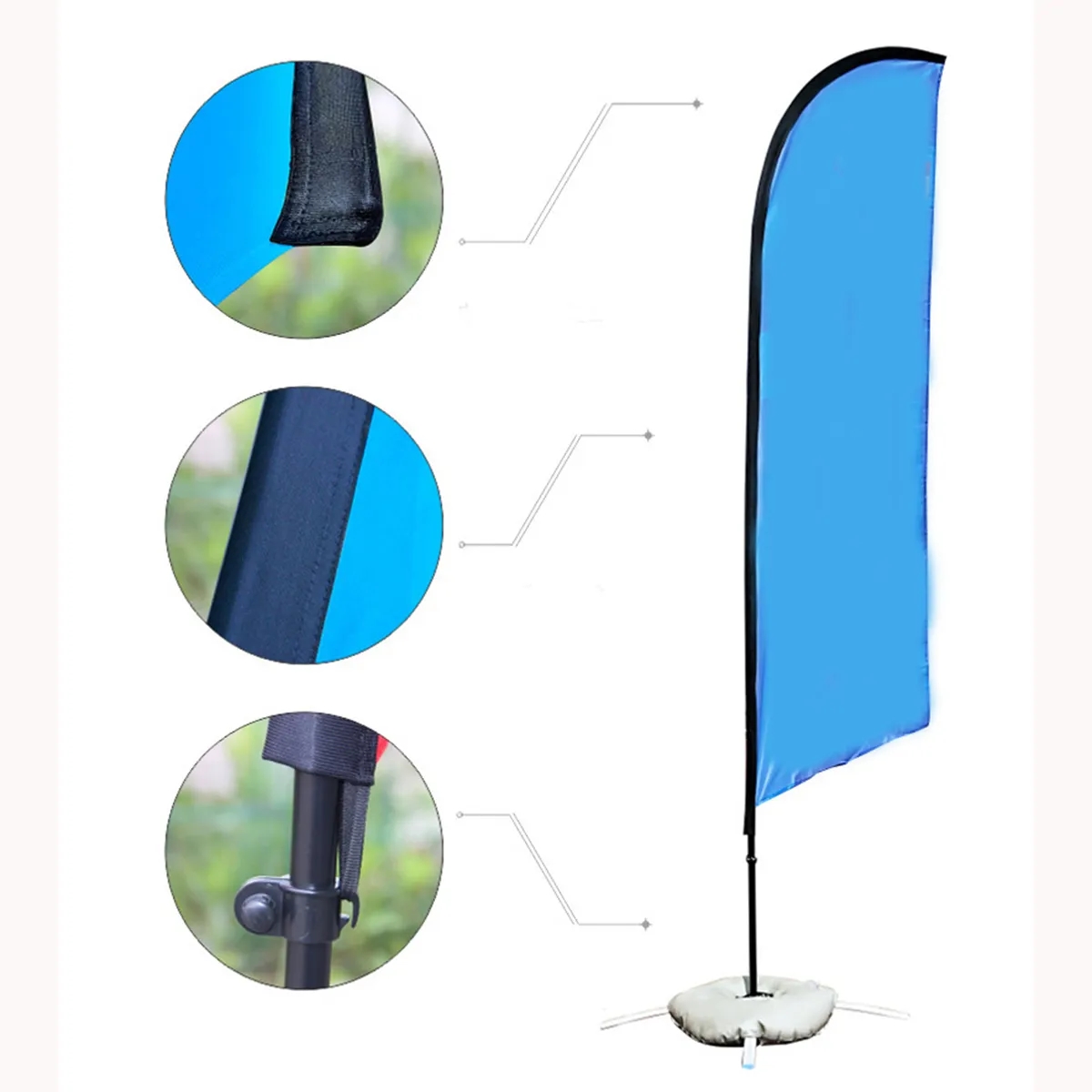 11ft Fiberglass Beach Feather Flag Pole 2