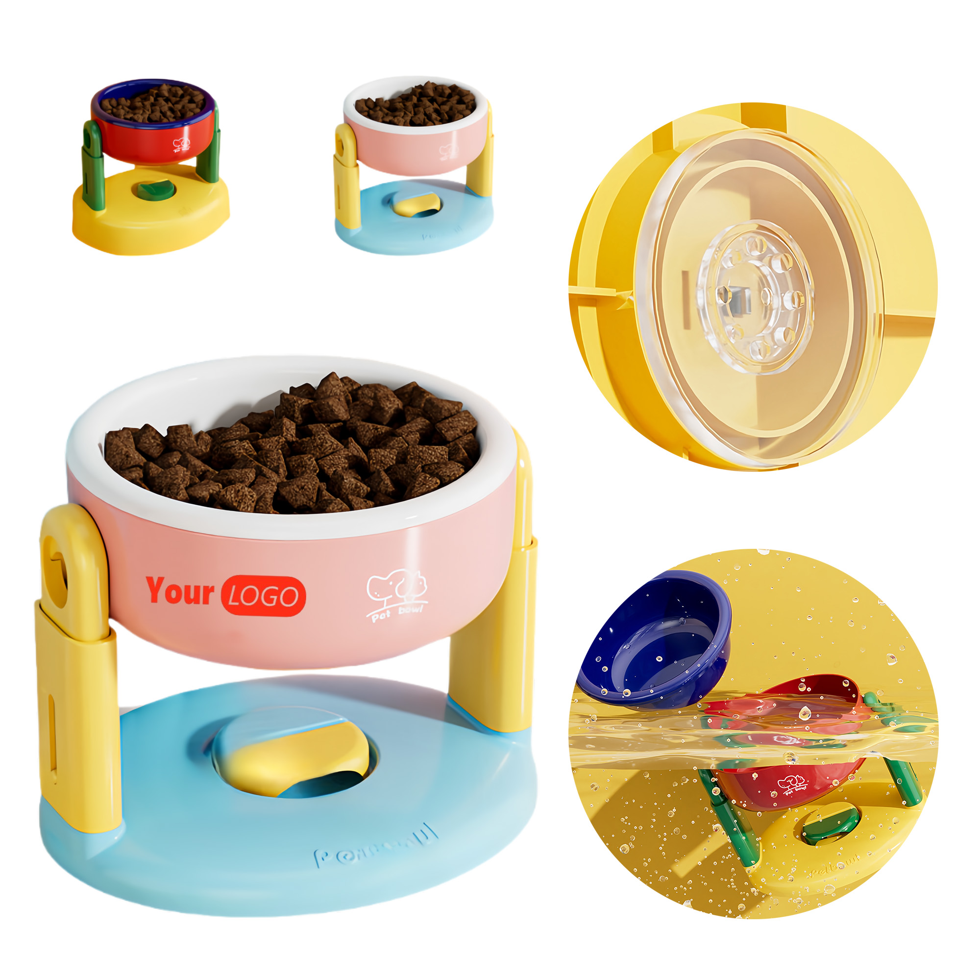 Adjustable PP Pet Elevated Bowl 1