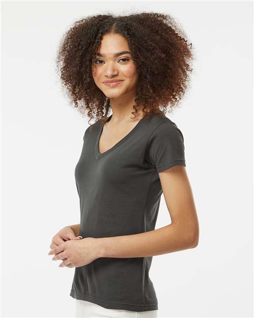 Women's Fine Jersey V-Neck T-Shirt - 214 1
