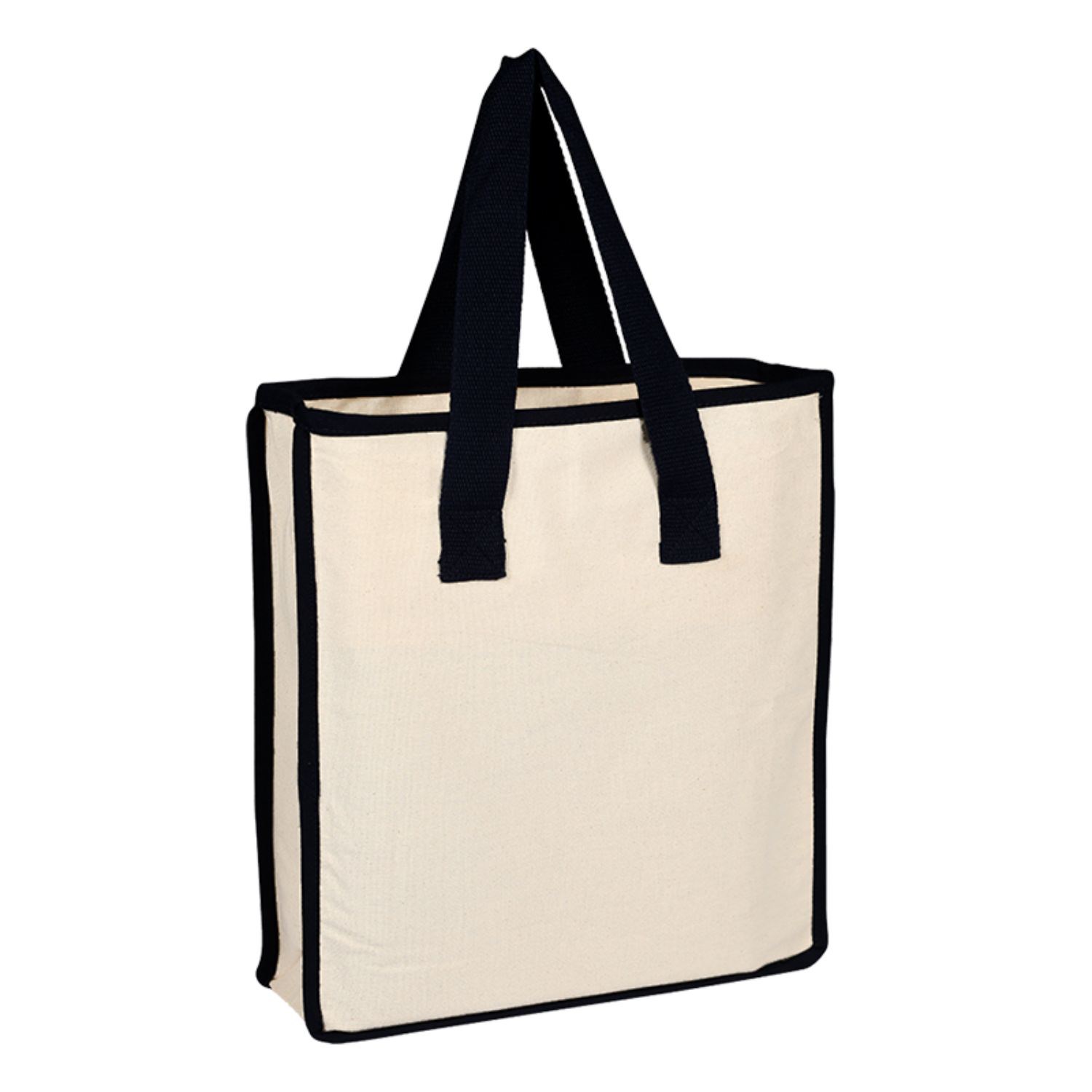 100% Cotton Canvas Shopping Bag USA Decorated (14" x 15")