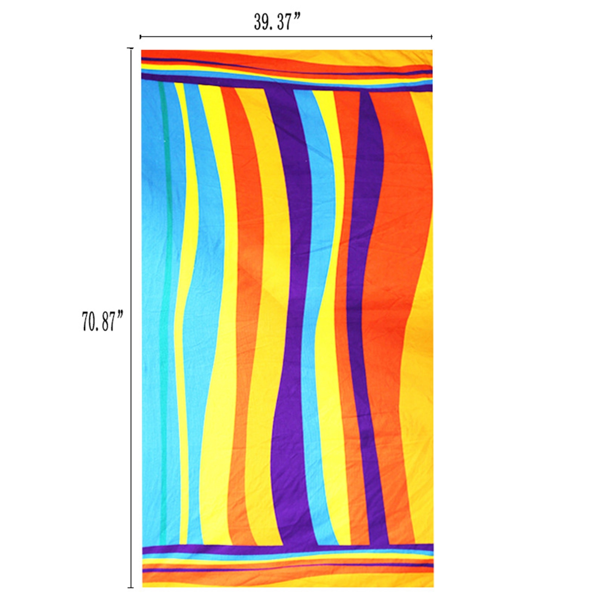 40" x 70" Velour Siesta Stripe Beach Towel 2