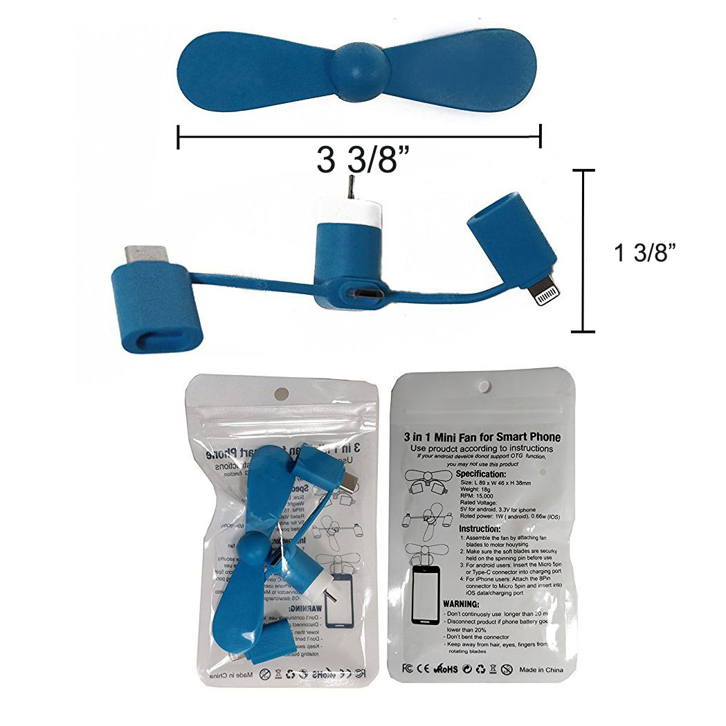 3-in-1 Portable Phone Fan 4