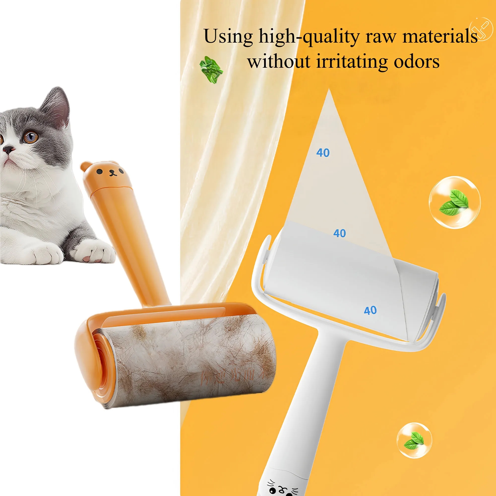 Super Sticky Pet Hair Roller Refill Paper With Bear Handle 4