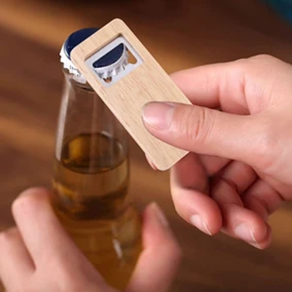 Eco-Friendly Wooden Bottle Opener for Beverages 4