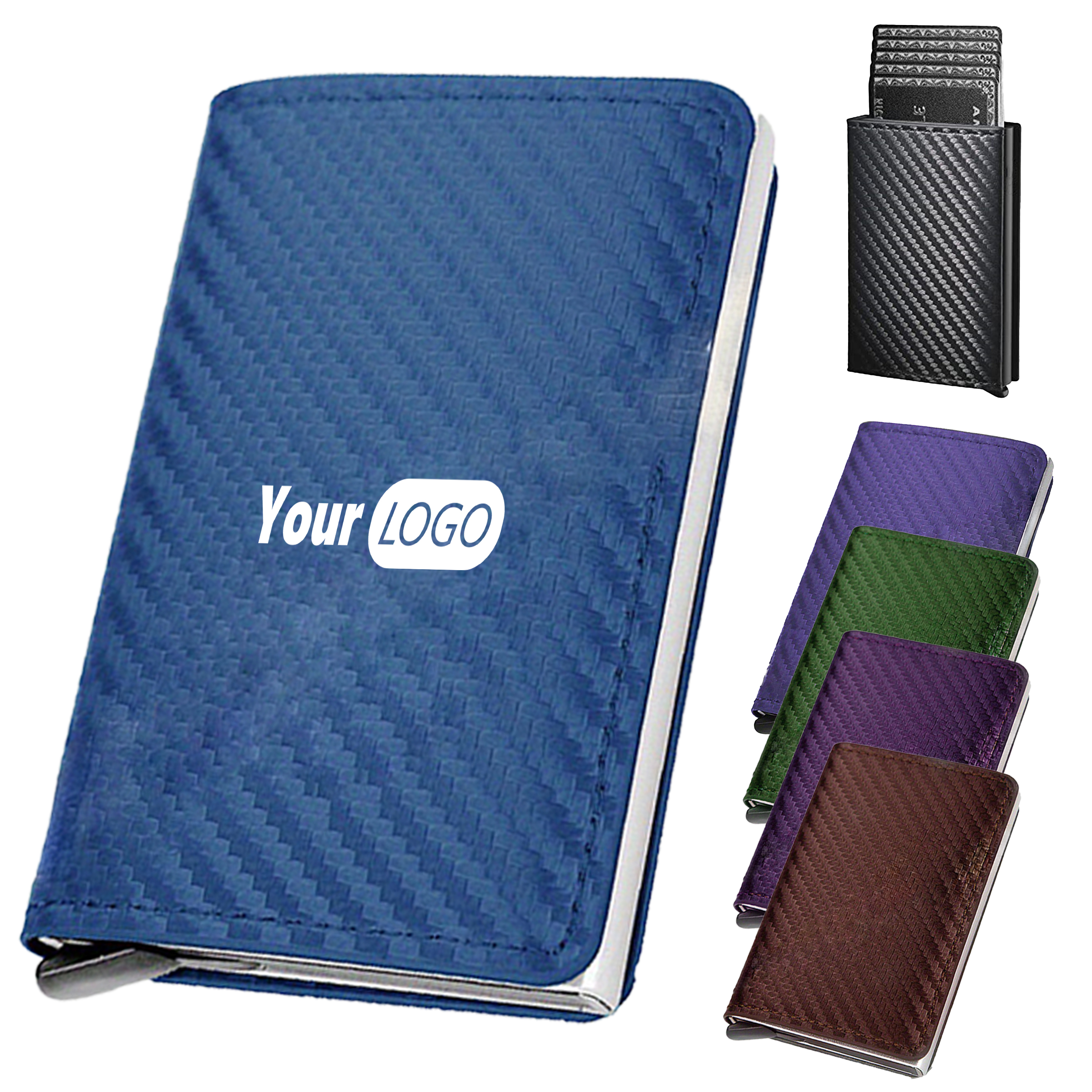 Polyurethane Anti Theft Rfid Anti Magnetic Brush Men'S Card Bag 5