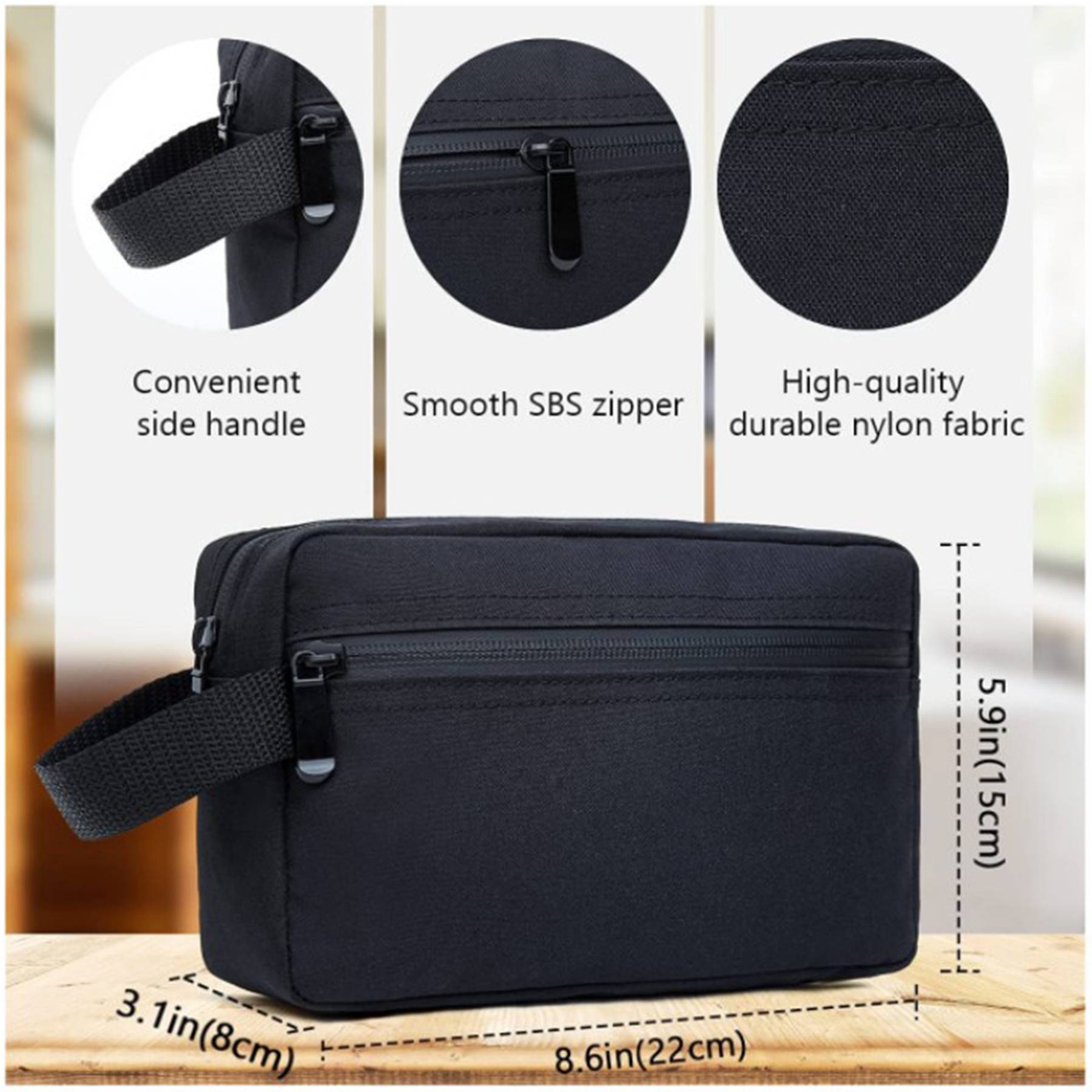 Oxford Travel Toiletry Bag for Women and Men Water-resistant 5