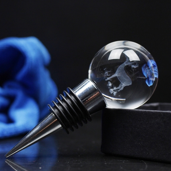 3D Crystal Circle Wine Stopper 2