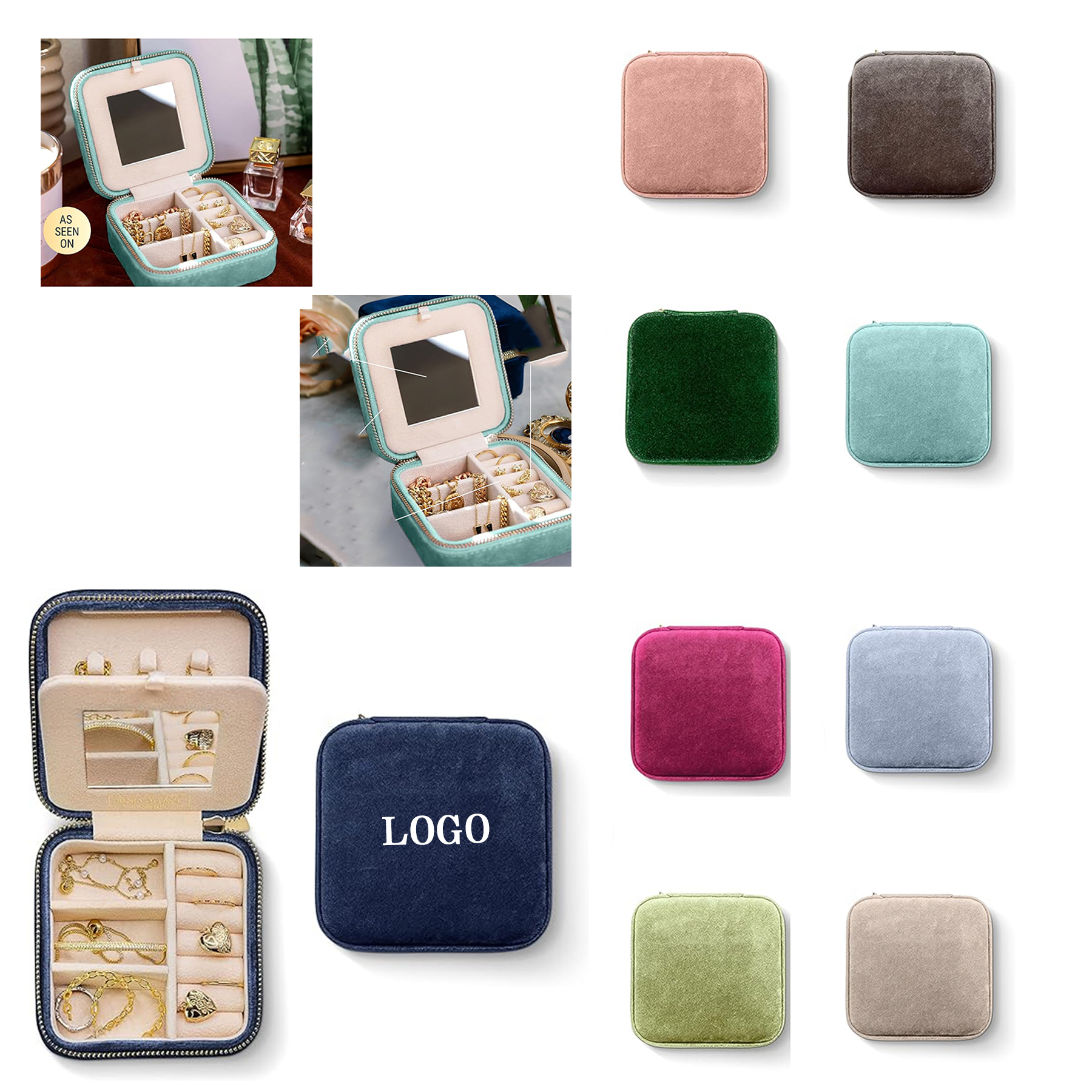 Plush Velvet Travel Jewelry Box 9