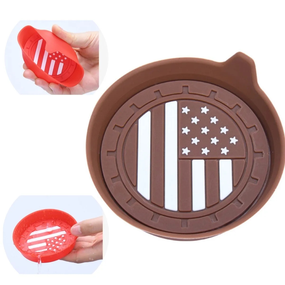 Anti-Slip Coaster Car Rubber Anti-Leakage Cup Holder 2