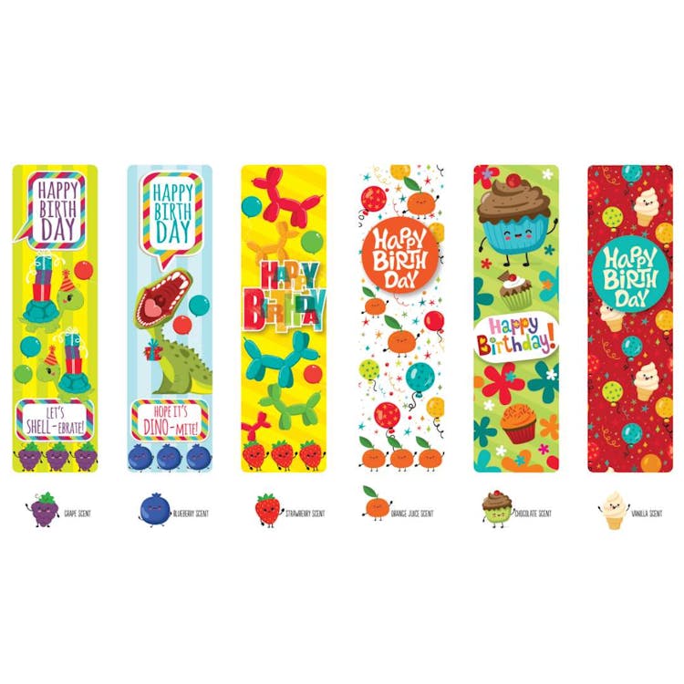 Scented Birthday Bookmarks 48 Pack 2
