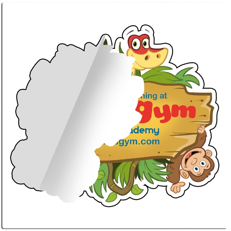 "CustomCut ™" Full Color Custom Shape Removable Vinyl Stickers In Singles 6