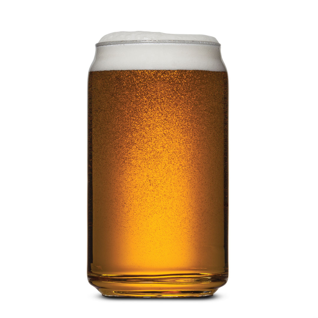 Beer Can Beer Glass - Deep Etch, custom glassware with logo imprint 3