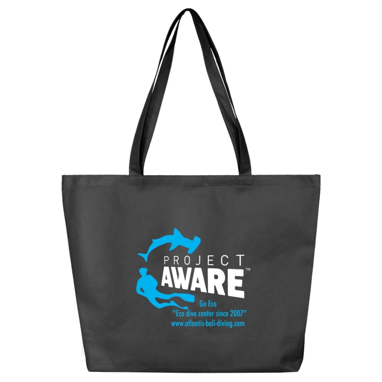 21"W x 15"H x 5" Gusset - "CAROLINA" Large Shopping and Beach Tote Bag 12