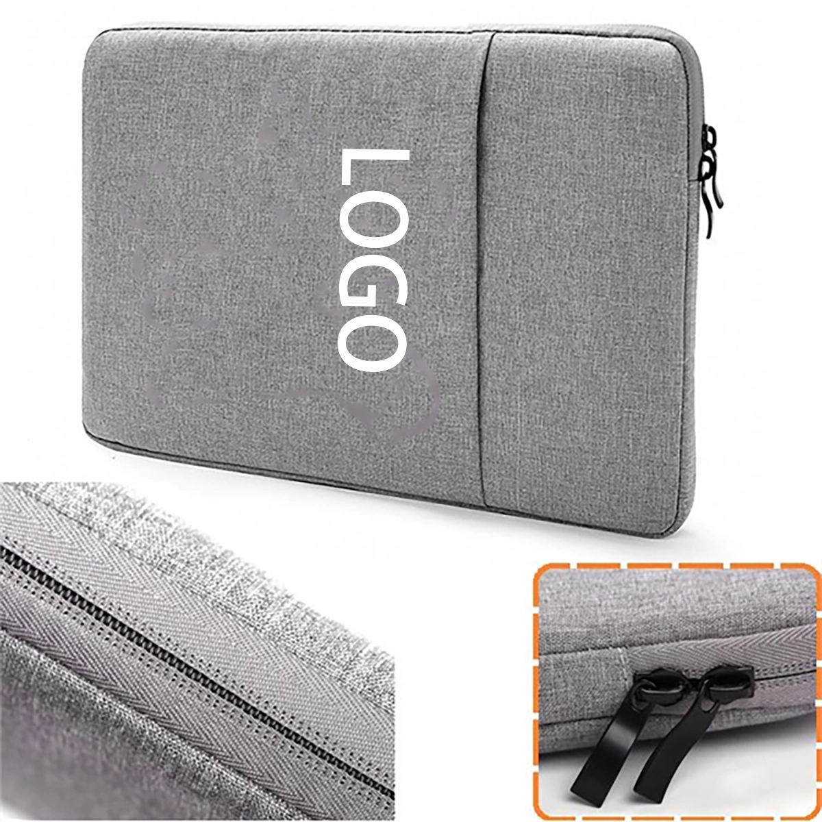 11" Oxford Laptop Sleeves w/ Front Accessory Pocket & Zipper 1