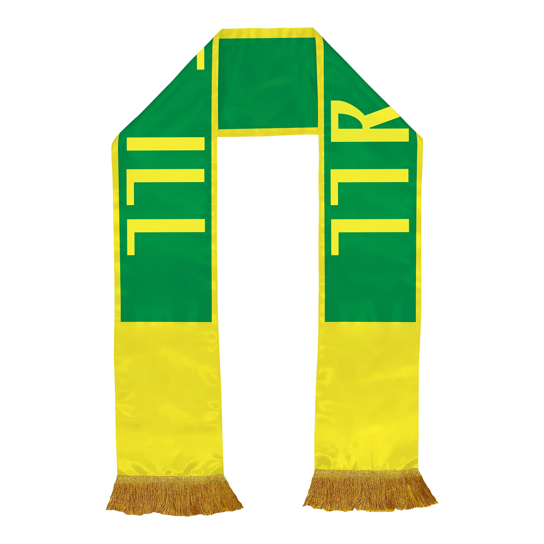 Premium 140gsm Glossy Satin Fan Scarf With Tassel Fringe 1