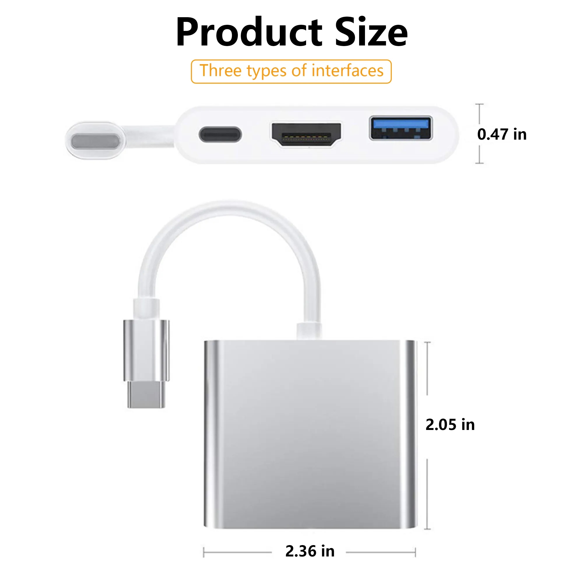 3 In 1 Type-C To HDMI Adapter 4