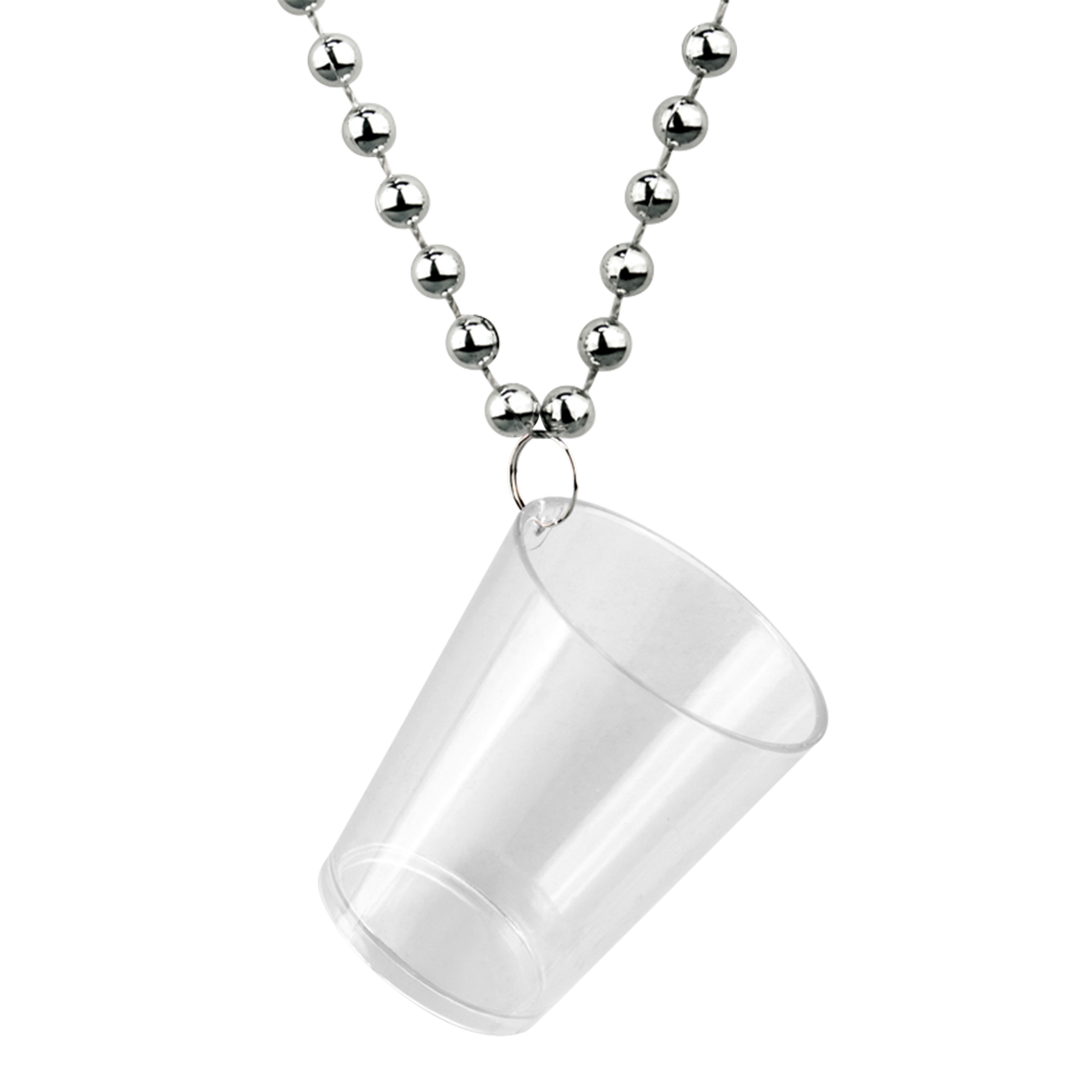 Plastic Shot Glass With Beaded Chain For Parties & Events 5