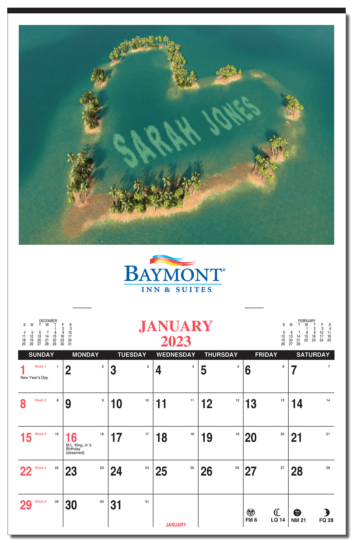 "In the Image" Budget Priced Personalized Wall Calendar