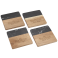 Black Marble and Wood Coaster Set 36