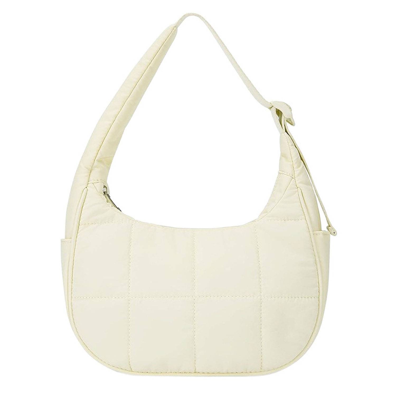 Quilted Puffer Nylon Adjustable Strap Shoulder Bag 2