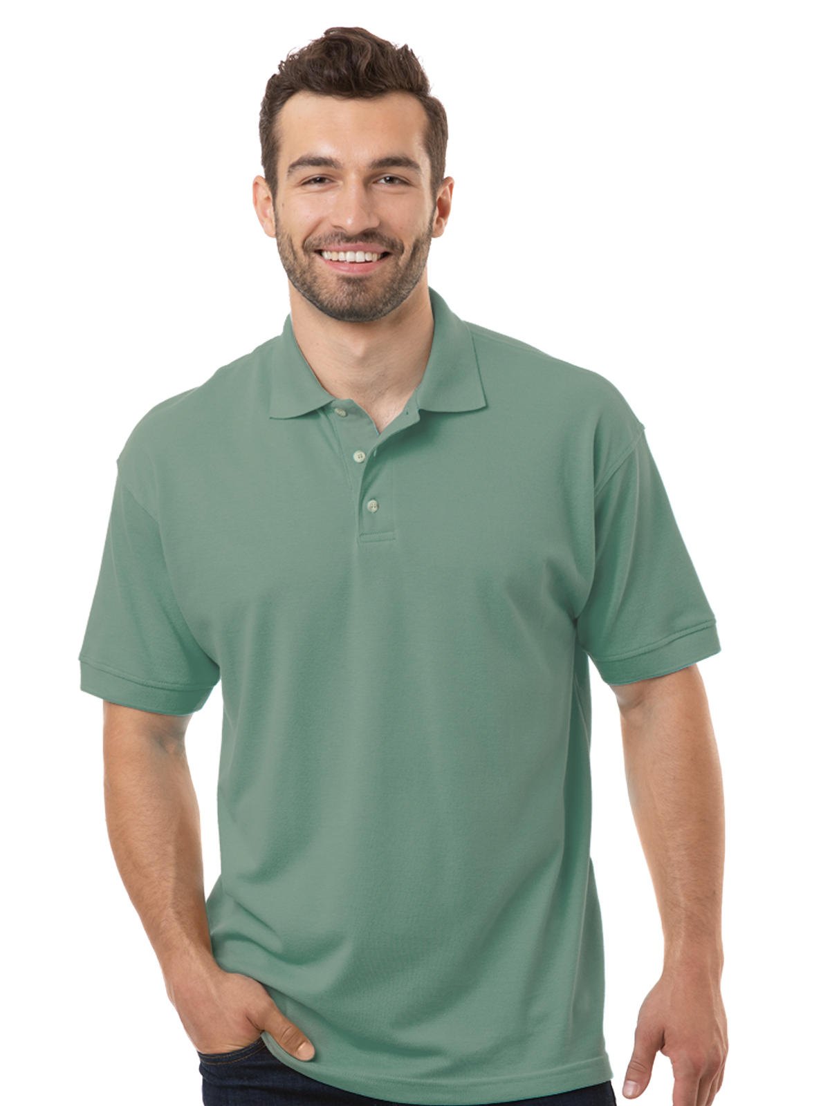 Blue Generation - Men's Pocketless Superblend Short Sleeve Polo 59