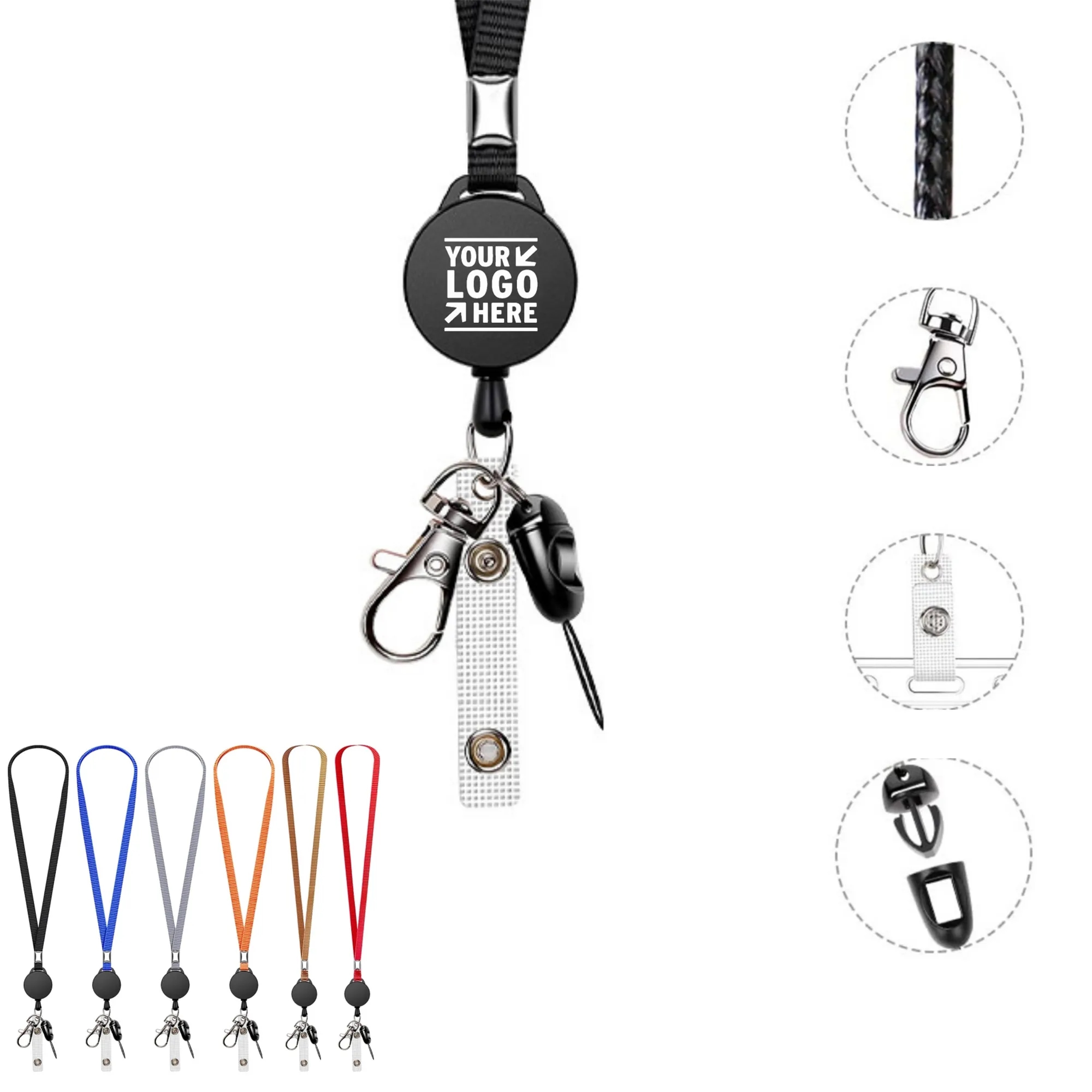 Retractable Keychain Badge Holder with Lanyards 1