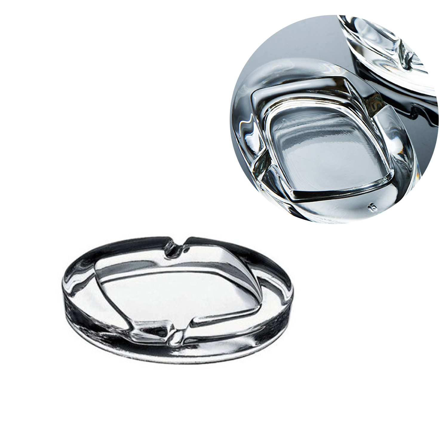 Clear Glass Ash Tray 5