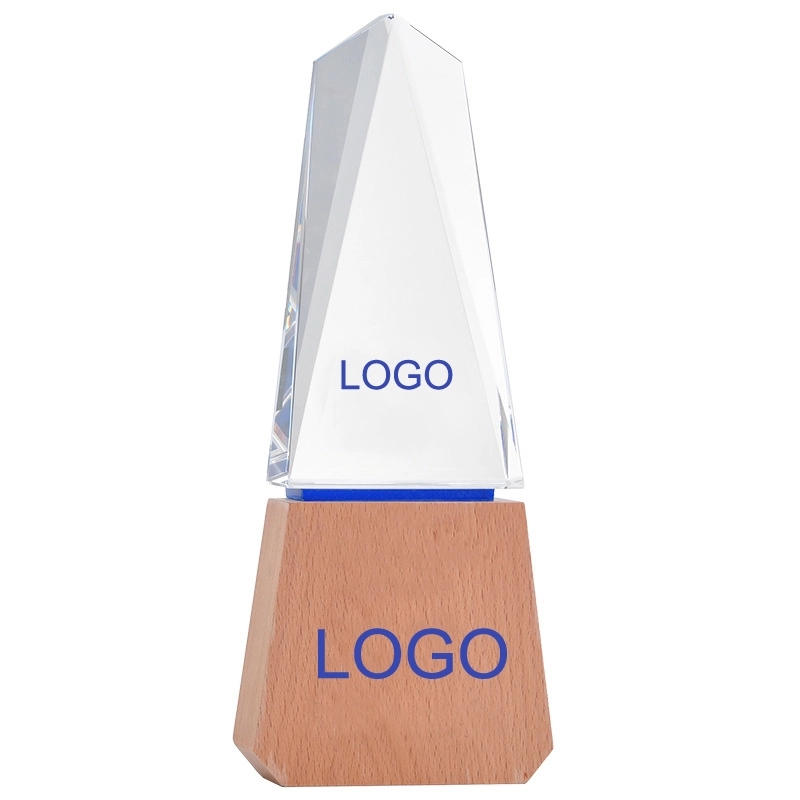 Tower Crystal Awards with Wooden Base 4
