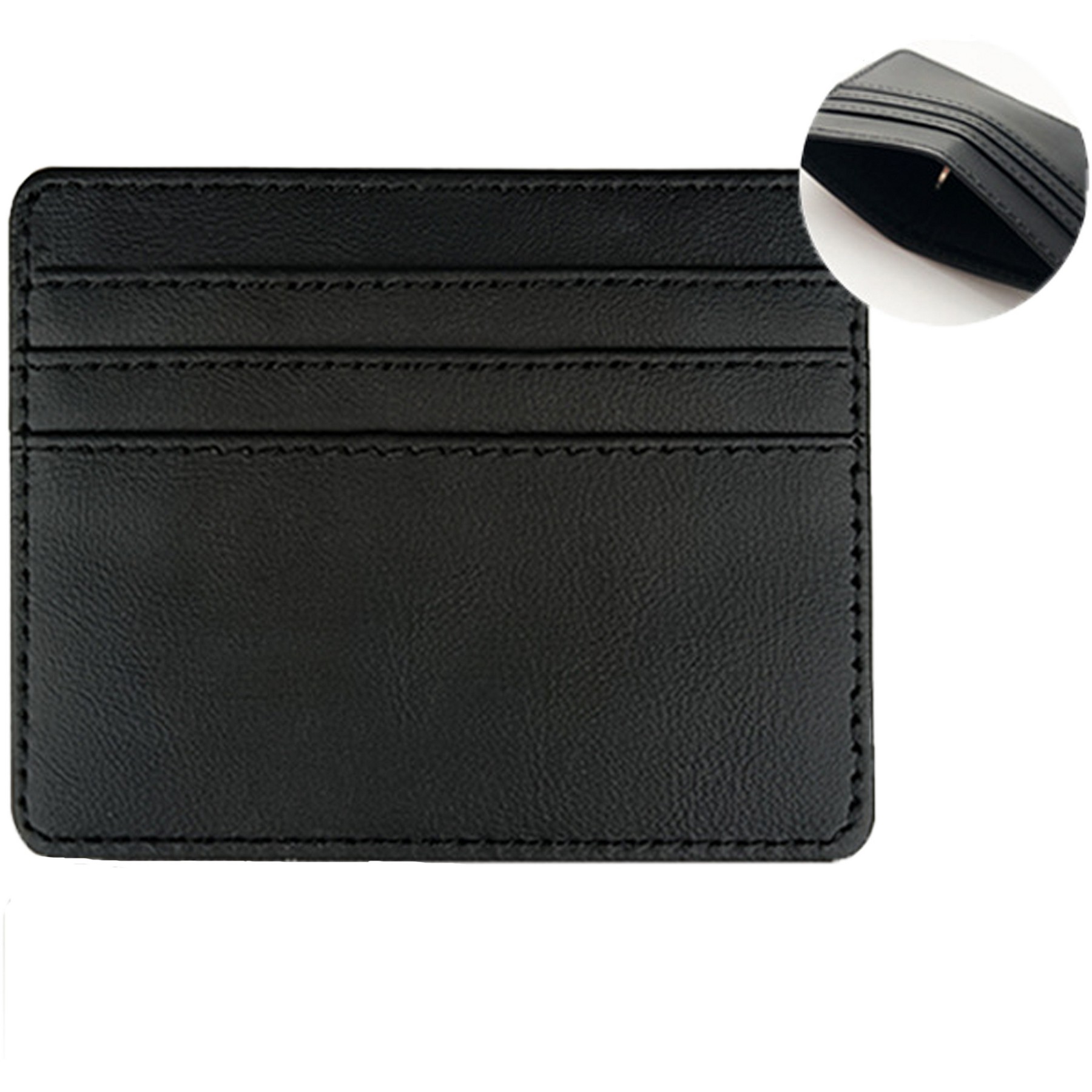 Leather Minimalist Wallet With Id Window Cover Credit Card Holder For Men & Women 6