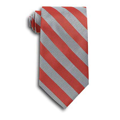 School Stripes Tie - Red/Gray 2